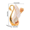 Swan Spoon Holder, Golden And Silver Swan Frame, Swan Decoration, Alloy Handicraft - kitchenly.pk