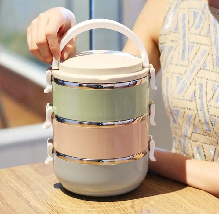 Lunch Box 3 Layer Stainless Steel