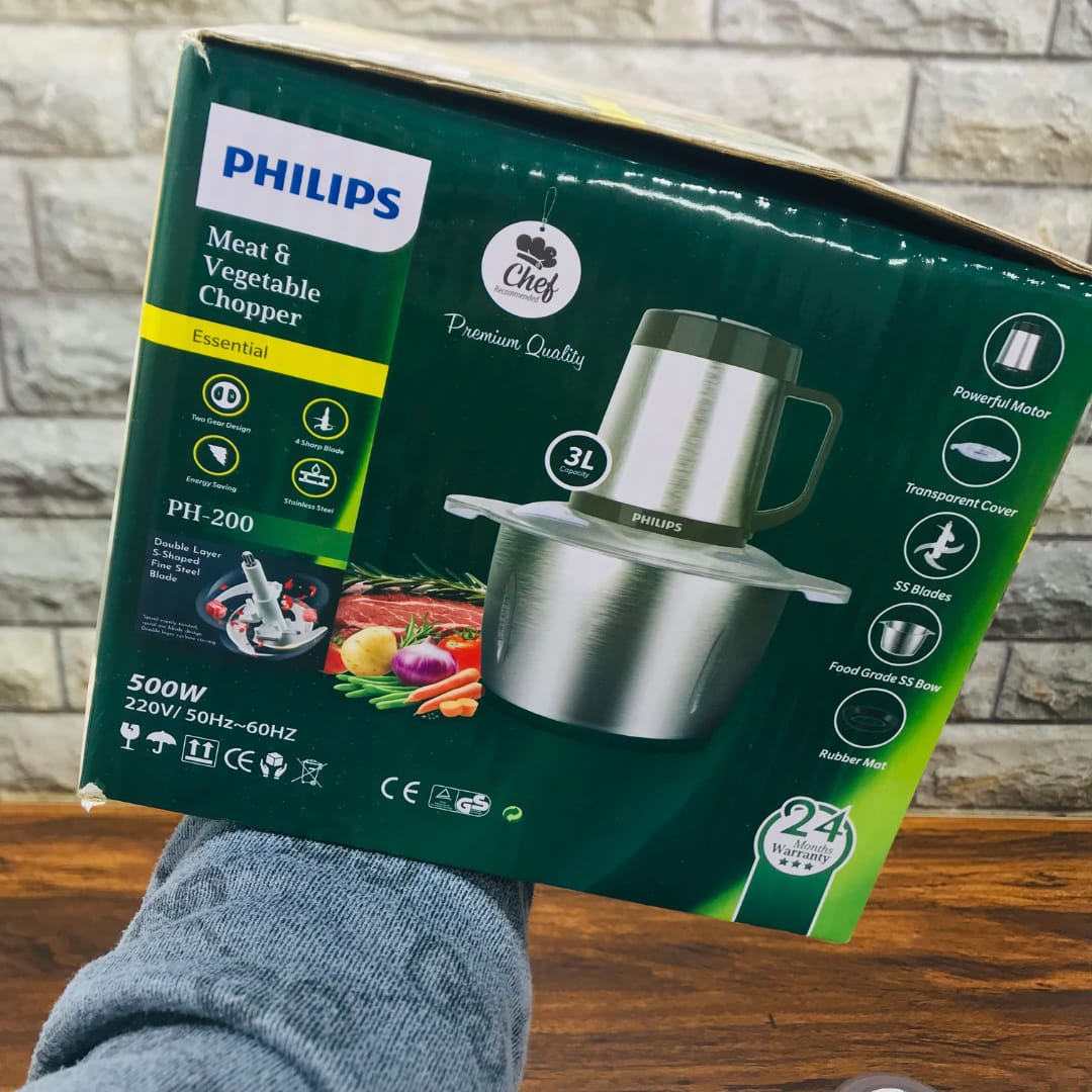 Electric Food Meat Grinder & Chopper 3L RAF, Philips, Silver Crest