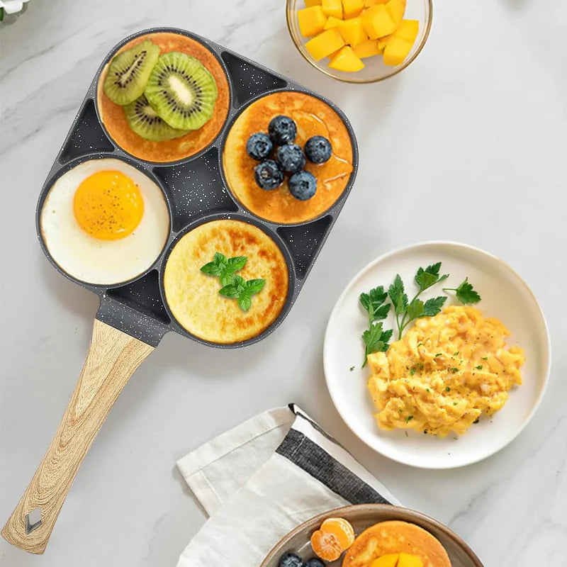 4-Egg Pan Non-Stick Multi Pancake Frying Pan