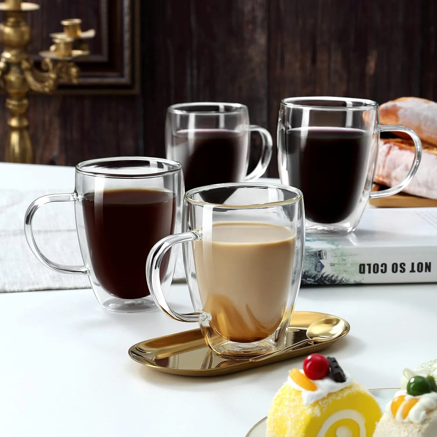 Double Wall Glass Coffee Mug