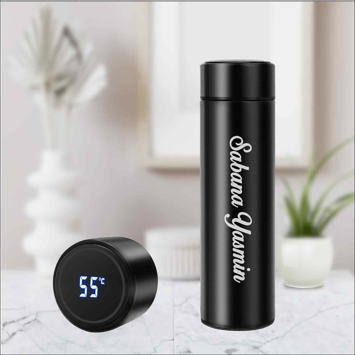 LED Temperature Display Water Bottle  Stainless Steel 500ML