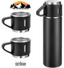 Vacuum Flask Set Stainless Steel Drinking Metal Water Bottle Gift High Quality Vacuum Flask Bottle - 500ml