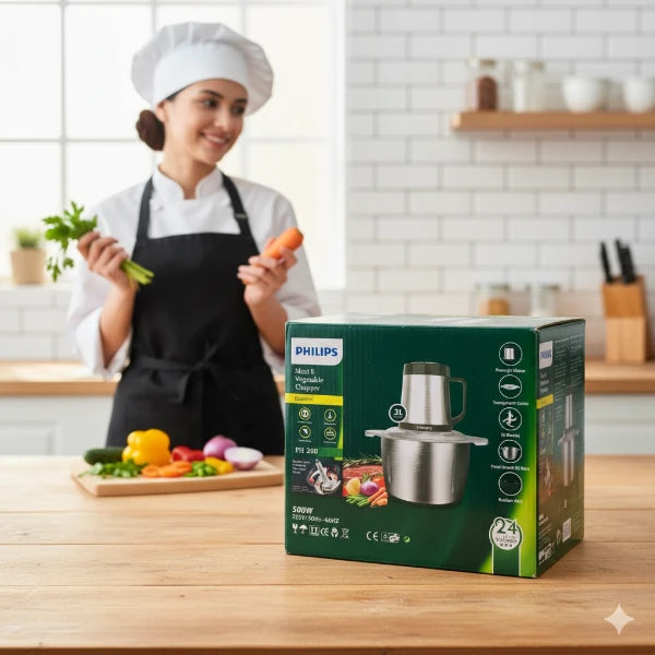 Electric Food Meat Grinder & Chopper 3L RAF, Philips, Silver Crest