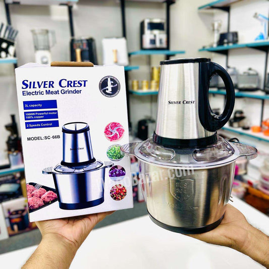 Electric Food Meat Grinder & Chopper 3L RAF, Philips, Silver Crest